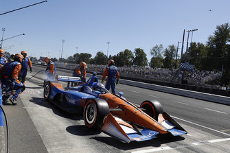 Scott Dixon, Chip Ganassi Racing Honda, au stand