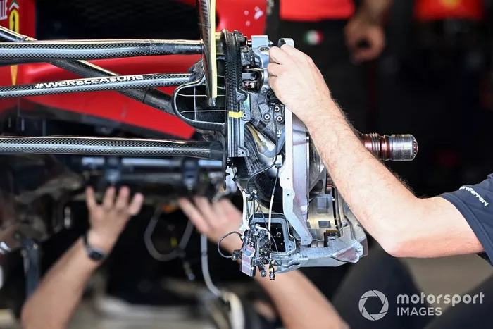 Detalle del freno delantero del Ferrari F1-75