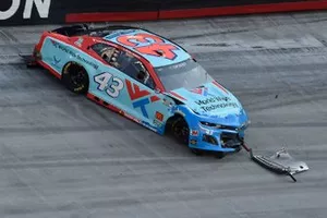 Darrell Wallace Jr., Richard Petty Motorsports, Chevrolet Camaro spins during the All-Star Open