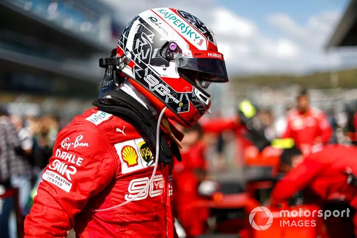 Charles Leclerc, Ferrari, on the grid