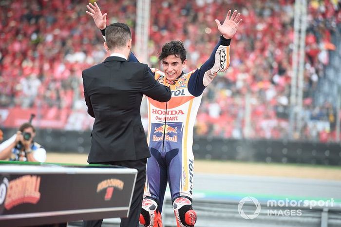 Il Campione del Mondo Marc Marquez, Repsol Honda Team, festeggia