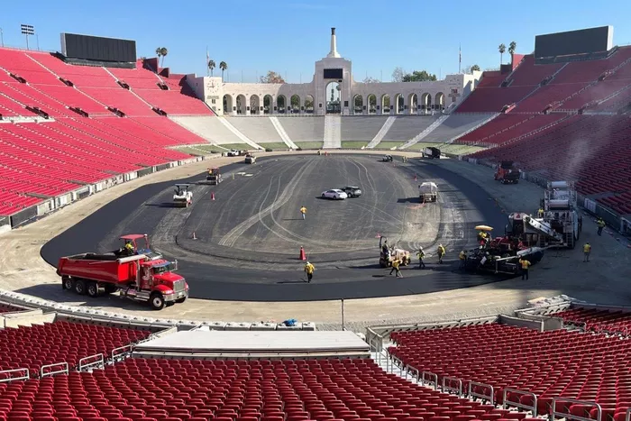 Pista del Memorial Coliseum de Los Ángeles