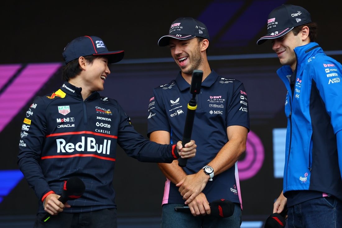 Pierre Gasly, Alpine, Yuki Tsunoda, Red Bull Racing Team, Franco Colapinto, Alpine