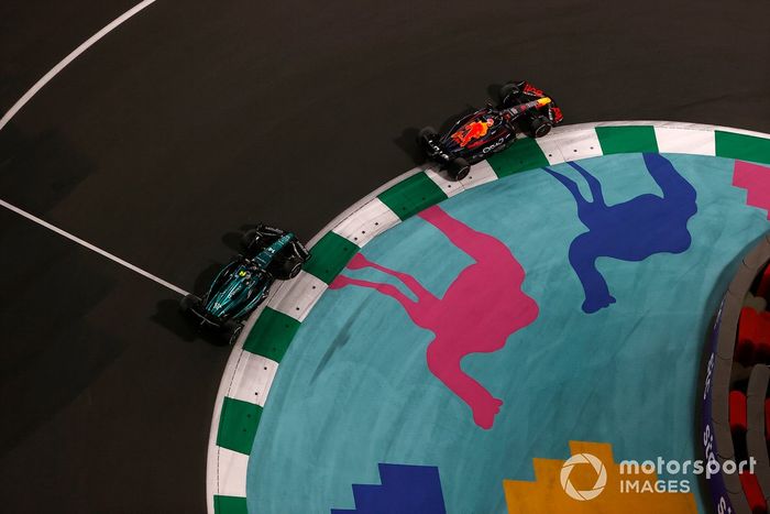 Max Verstappen, Red Bull Racing RB19, Fernando Alonso, Aston Martin AMR23