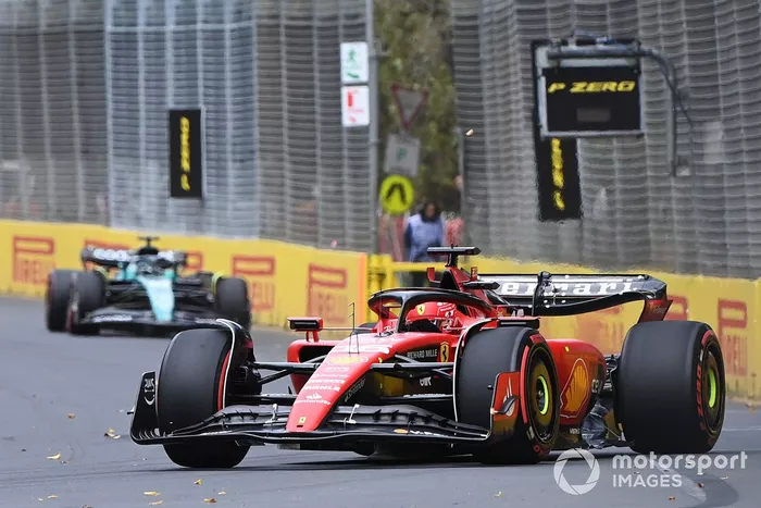 Charles Leclerc, Ferrari SF-23, Lance Stroll, Aston Martin AMR23