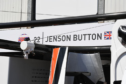 Le garage de Jenson Button, McLaren