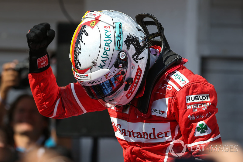 Race winner Sebastian Vettel, Ferrari