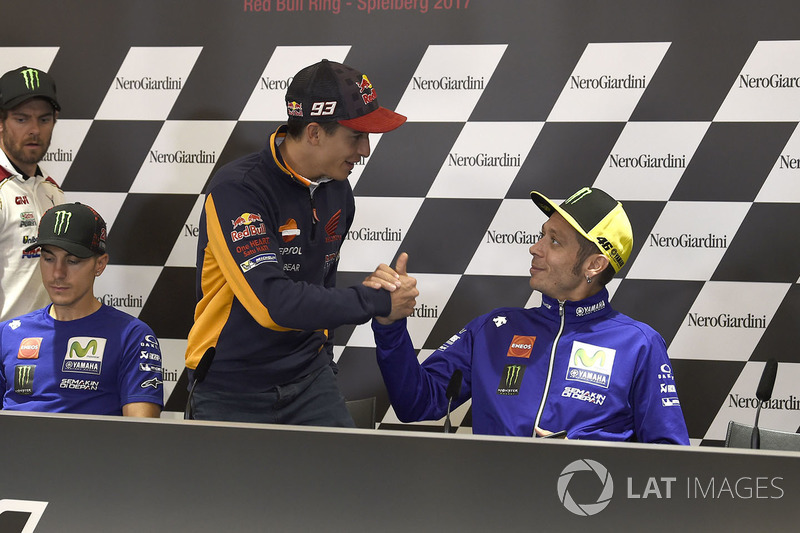 Press conference: Valentino Rossi, Yamaha Factory Racing, Marc Marquez, Repsol Honda Team