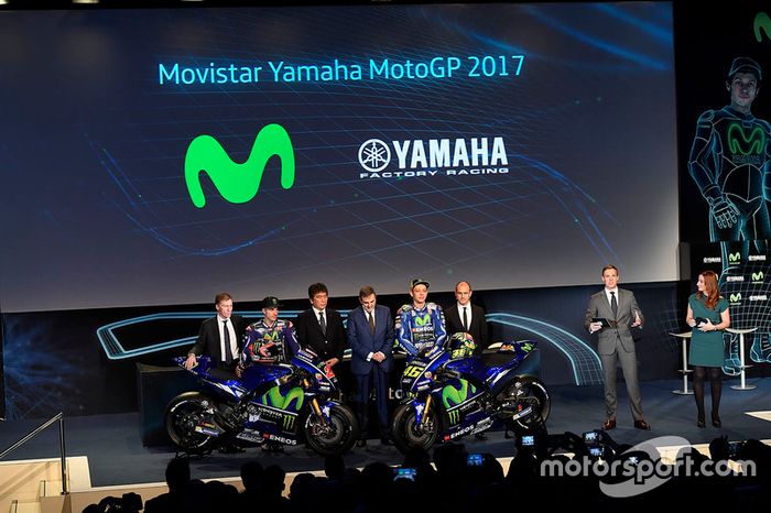 Valentino Rossi, Yamaha Factory Racing, Maverick Viñales, Yamaha Factory Racing, Kouichi Tsuji, Gerente de Motorsport desarrollo división, motores Yamaha, Lin Jarvis, Director General de Yamaha Factory Racing, Massimo Meregalli, Yamaha Factory Racing Team 
