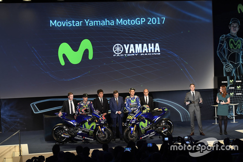 Valentino Rossi, Yamaha Factory Racing, Maverick Viñales, Yamaha Factory Racing, Kouichi Tsuji, Gerente de Motorsport desarrollo división, motores Yamaha, Lin Jarvis, Director General de Yamaha Factory Racing, Massimo Meregalli, Yamaha Factory Racing Team Director