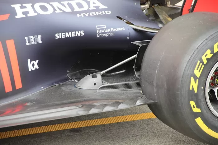 Detalle del piso trasero del Red Bull Racing RB15