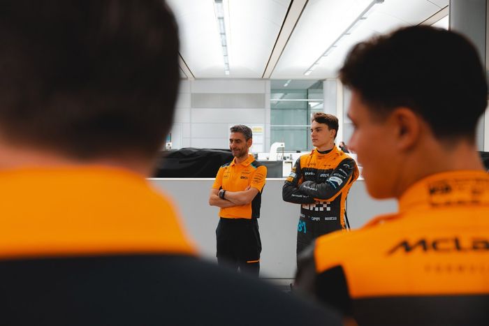 Andrea Stella, Director del equipo McLaren, Oscar Piastri, McLaren