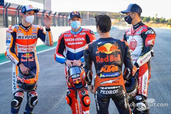 Alex Márquez, Repsol Honda Team, Stefan Bradl, Repsol Honda Team, Takaaki Nakagami, Team LCR Honda, Dani Pedrosa, Red Bull KTM Factory Racing