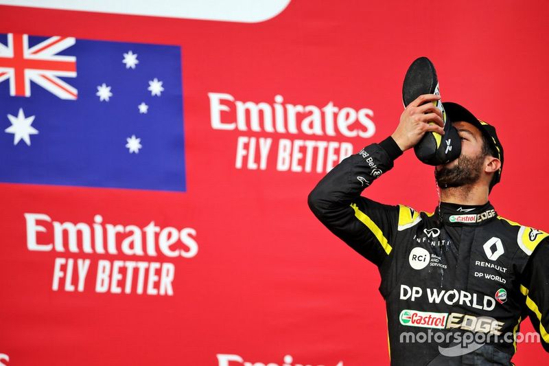 Podio: tercer lugar Daniel Ricciardo, Renault F1 Team