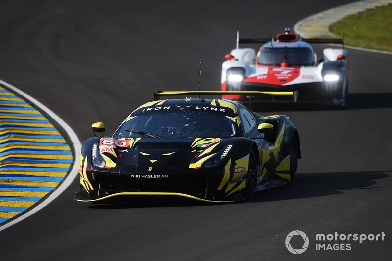 #60 Iron Lynx Ferrari 488 GTE EVO LMGTE Am of Claudio Schiavoni, Paolo Ruberti, Raffaele Giammaria