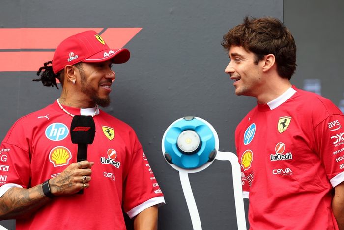 Charles Leclerc, Ferrari, Lewis Hamilton