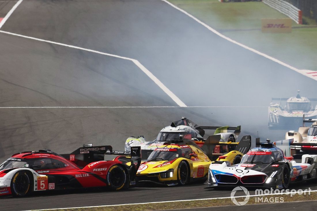#5 Porsche Penske Motorsport Porsche 963: Matt Campbell, Michael Christensen, Frederic Makowiecki, #83 AF Corse Ferrari 499P: Robert Kubica, Robert Shwartzman, Yifei Ye