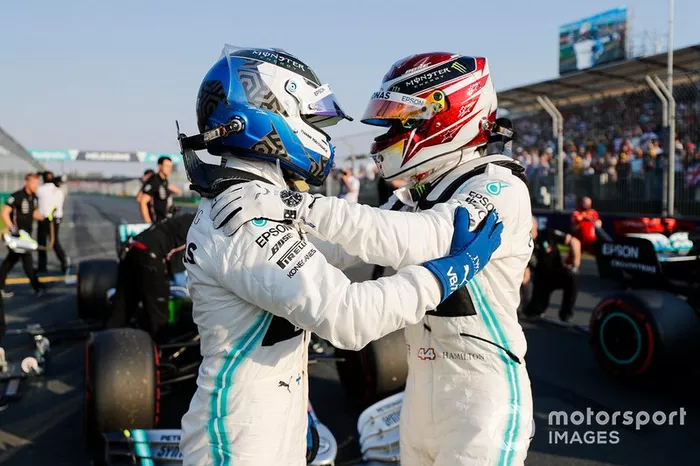Lewis Hamilton, Mercedes AMG F1 y Valtteri Bottas, Mercedes AMG F1 