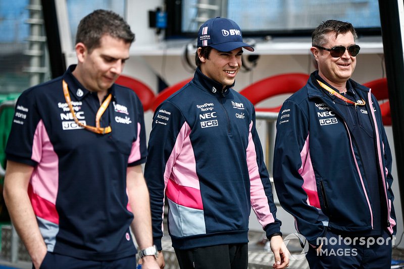 Lance Stroll, Racing Point, ai box