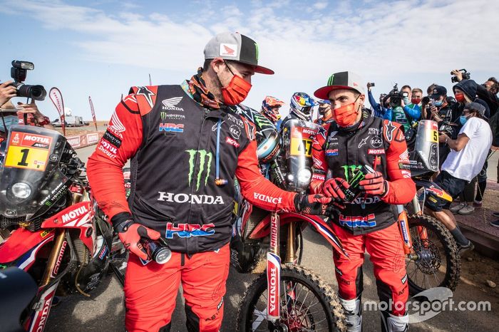 #1 Monster Energy Honda Team: Ricky Brabec, #47 Monster Energy Honda Team: Kevin Benavides