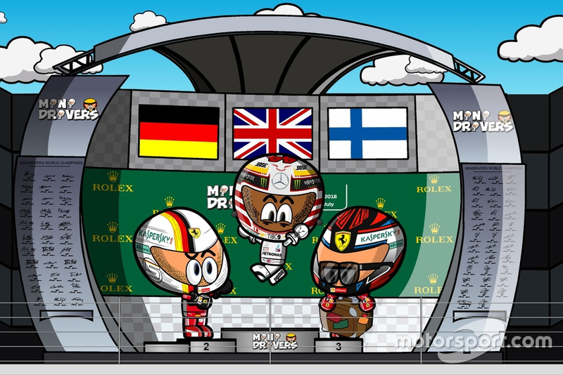El podio del GP de Hungría 2018 de F1, por MiniDrivers