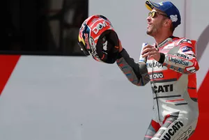 Podium : le vainqueur Andrea Dovizioso, Ducati Team