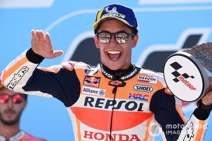 Podio: ganador de la carrera Marc Márquez, Repsol Honda Team