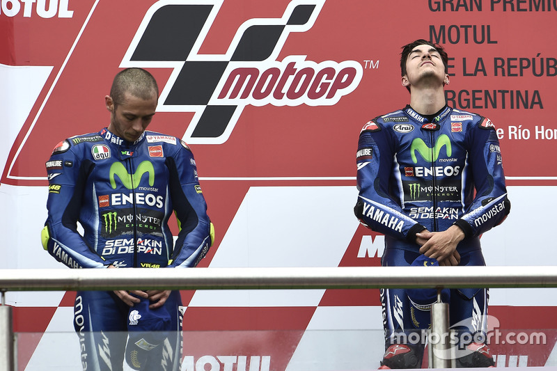 1. Maverick Viñales, Yamaha Factory Racing, 2. Valentino Rossi, Yamaha Factory Racing