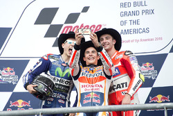 Podium: Sieger Marc Marquez, Repsol Honda Team, Honda; 2. Jorge Lorenzo, Movistar Yamaha MotoGP, Yamaha; 3. Andrea Iannone, Ducati Team, Ducati