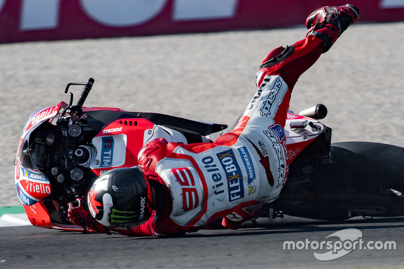 Sturz:, Jorge Lorenzo, Ducati Team