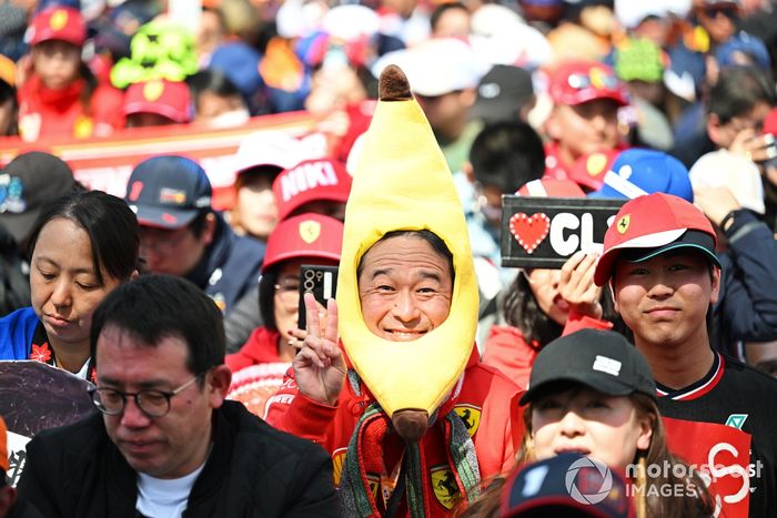 Un fan disfrazado de plátano