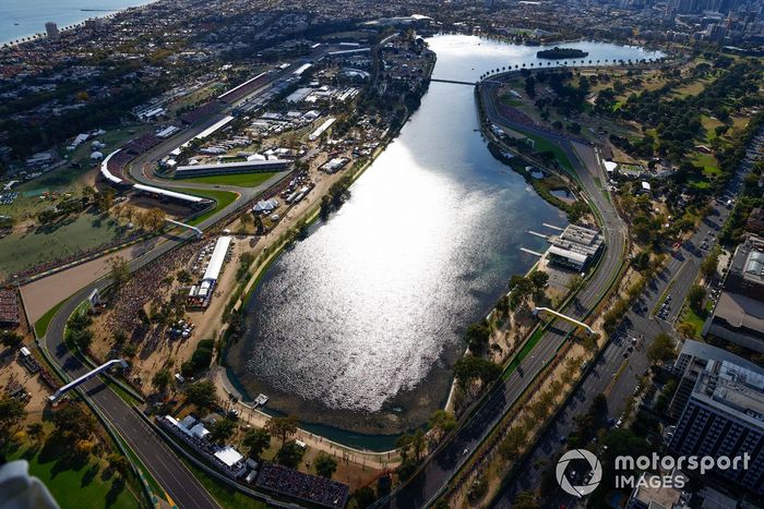 Una vista aérea del circuito