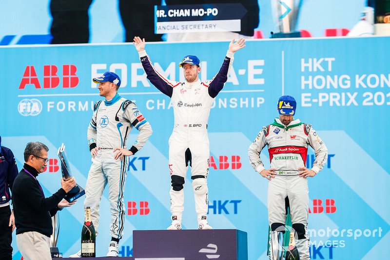 Ganador, Sam Bird, Envision Virgin Racing con Edoardo Mortara, Venturi Formula E, Lucas Di Grassi, Audi Sport ABT Schaeffler.