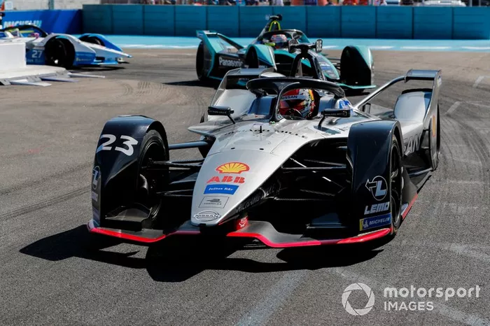 Sébastien Buemi, Nissan e.Dams, Nissan IMO1, Alex Lynn, Panasonic Jaguar Racing, Jaguar I-Type 3, Alexander Sims, BMW I Andretti Motorsports, BMW iFE.18 
