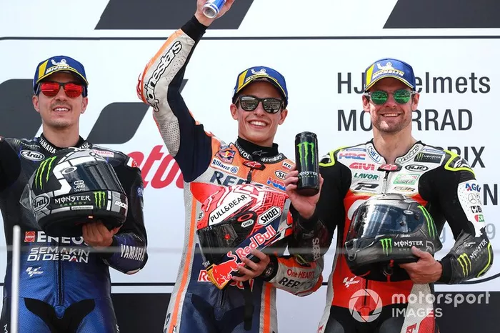 #49 Podium : Marc Márquez, Maverick Viñales, Cal Crutchlow