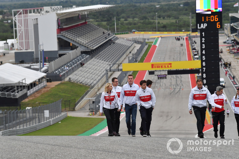 Charles Leclerc, Alfa Romeo Sauber F1 Team walks the track