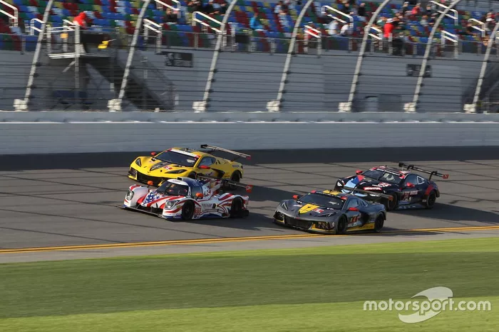 #31 Action Express Racing Cadillac DPi: Chase Elliott, Felipe Nasr, Pipo Derani, Mike Conway, #4 Corvette Racing Corvette C8.R, GTLM: Tommy Milner, Nick Tandy, Alexander Sims, #3 Corvette Racing Corvette C8.R, GTLM: Antonio Garcia, Jordan Taylor, Nicky Catsburg, #24 BMW Team RLL BMW M8 GTE, GTLM: John Edwards, Jesse Krohn, Augusto Farfus, Marco Wittmann