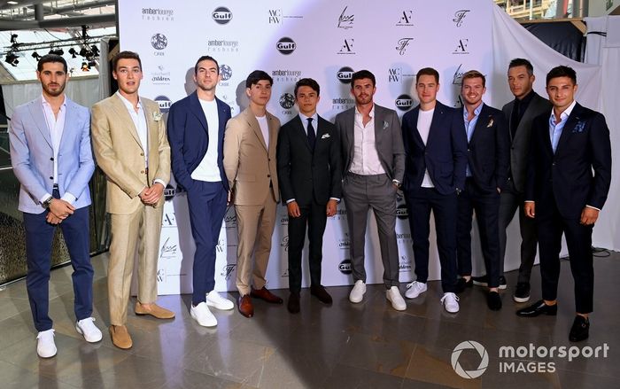 Antonio Giovinazzi, Alfa Romeo Racing, George Russell, Williams, Nicholas Latifi, Williams, Jack Aitken, Nyck de Vries, Mercedes Benz EQ, Norman Nato, Venturi Racing, Stoffel Vandoorne, Mercedes Benz EQ, Nick Cassidy, Envision Virgin Racing, Andre Lotterer, Tag Heuer Porsche, y Mitch Evans, Jaguar Racing 