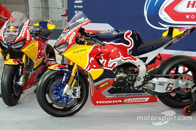 De motoren van Nicky Hayden, Honda World Superbike Team, Stefan Bradl, Honda World Superbike Team