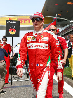 Kimi Raikkonen, Ferrari op de grid