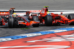 Lewis Hamilton, McLaren MP4-23 Mercedes, Felipe Massa, Ferrari F2008
