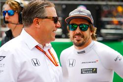 Zak Brown, Executive Director, McLaren Technology Group, Fernando Alonso, McLaren