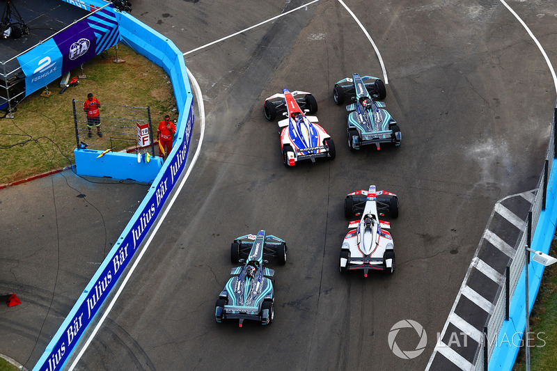 Felix Rosenqvist, Mahindra Racing, Nelson Piquet Jr., Jaguar Racing,Mitch Evans, Jaguar Racing, Maro