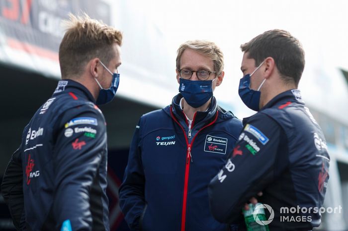 Nick Cassidy, Envision Virgin Racing, Sylvain Filippi, director general de Envision Virgin Racing, Robin Frijns, Envision Virgin Racing