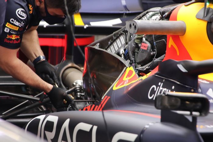 Detalle trasero del Red Bull Racing RB18