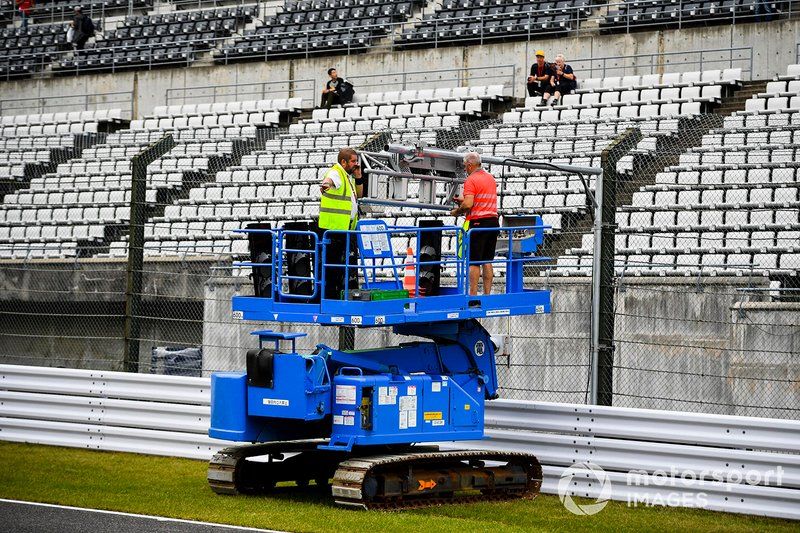 Preparaciones para la llegada del tifón a Suzuka