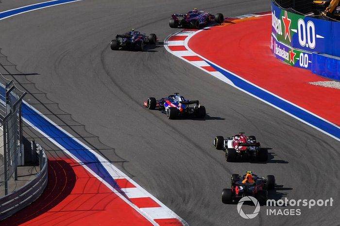 Lance Stroll, Racing Point RP19, Pierre Gasly, Toro Rosso STR14, Daniil Kvyat, Toro Rosso STR14, Kimi Raikkonen, Alfa Romeo Racing C38, Alex Albon, Red Bull RB15