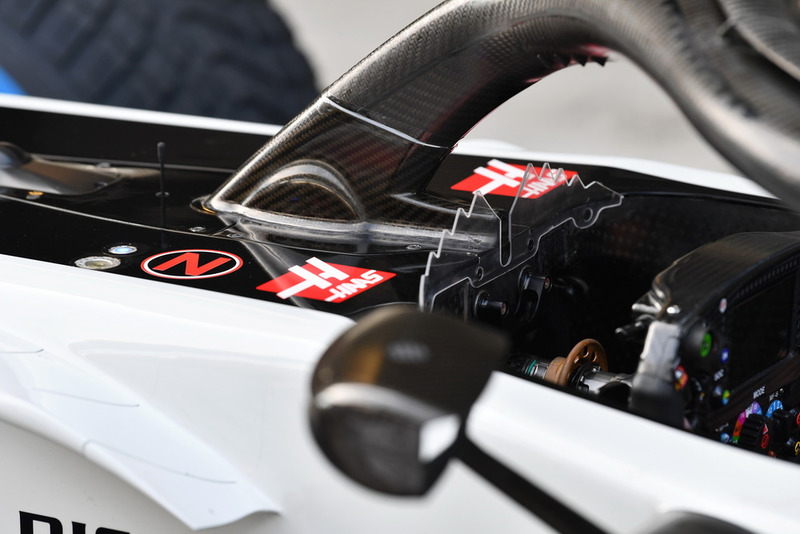 Detalle del Halo del Haas F1 Team VF-18