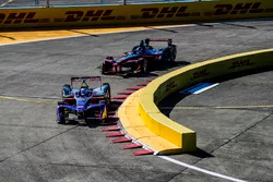 Sam Bird, DS Virgin Racing, leads Maro Engel, Venturi