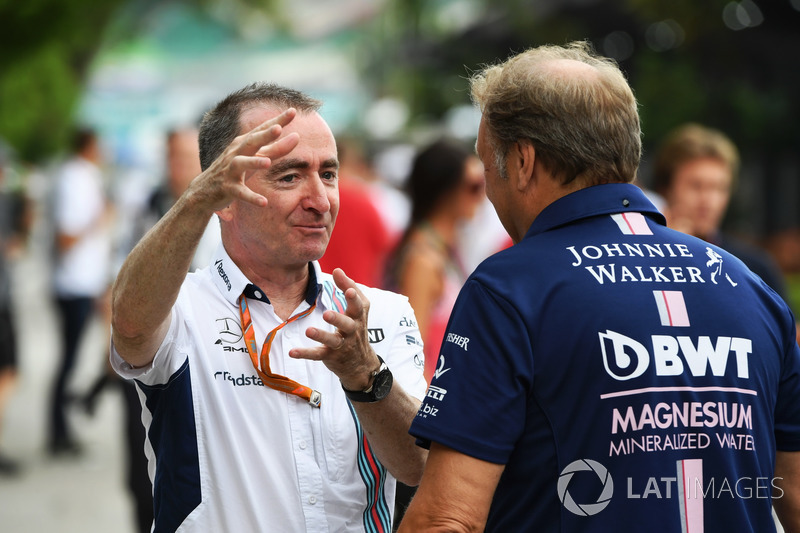 Paddy Lowe, Williams Shareholder and Technical Director and Robert Fearnley, Sahara Force India F1 Team Deputy Team Principal